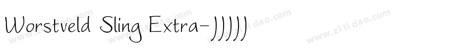 Worstveld Sling Extra字体转换